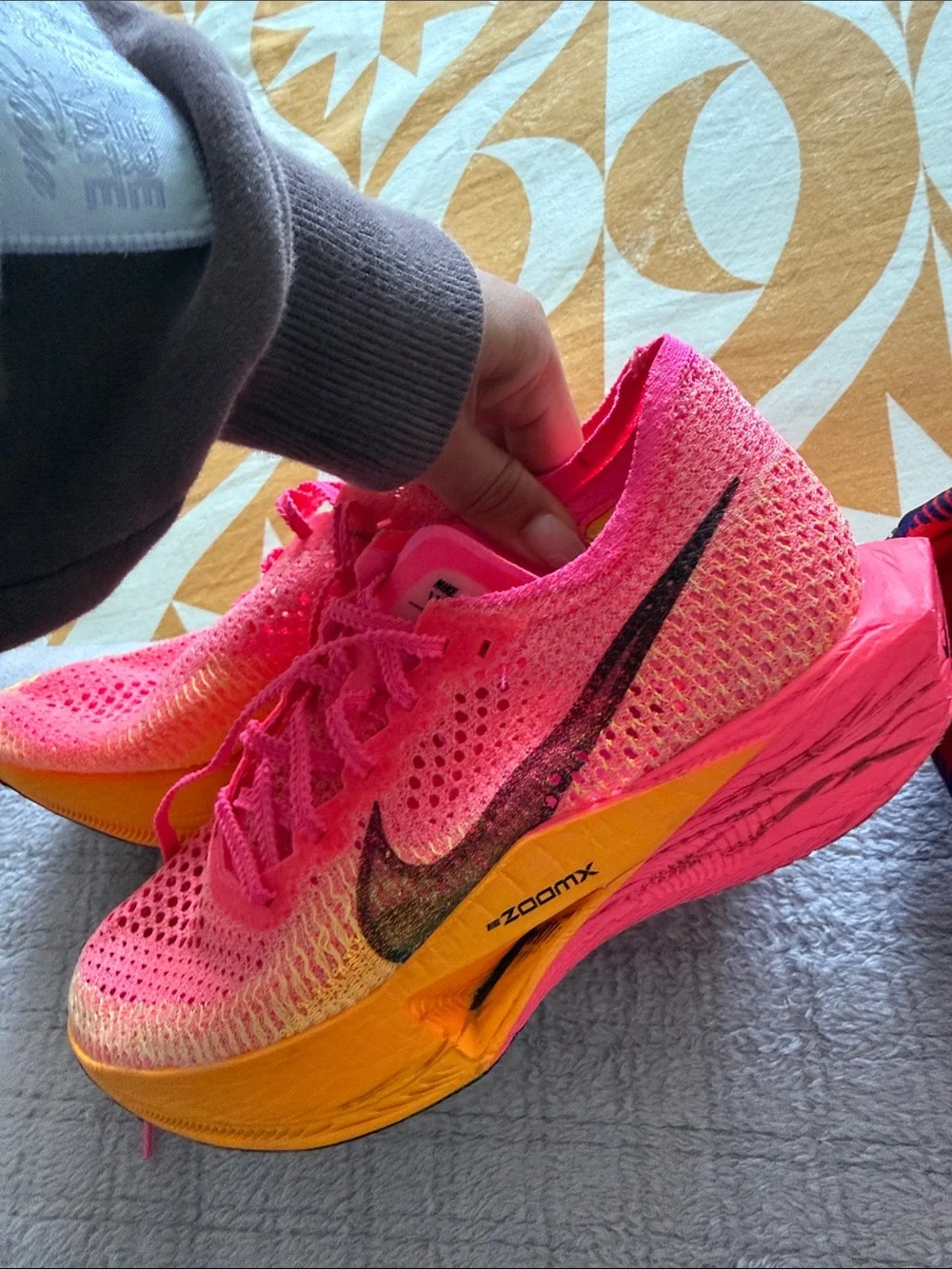 Nike Pink and Orange ZoomX Running Shoe